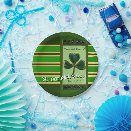 True Irish Heart St Patrick's Day PPP01 Papieren Bordje (Feest)