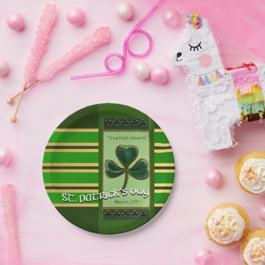 True Irish Heart St Patrick's Day PPP01 Papieren Bordje (Feest)