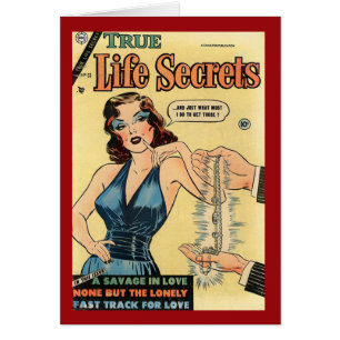 "True Life Secrets"  Comic Hoesje Card