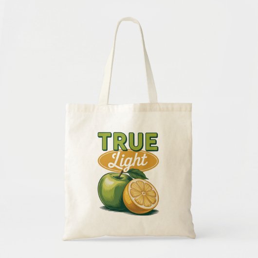 True Light Green Apple Lemon Retro Faith T-shirt Tote Bag (Voorkant)
