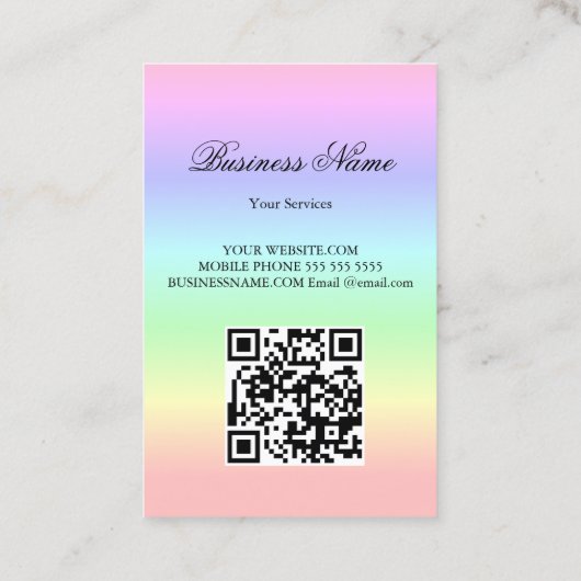 True Love Angel QR-Code Visitekaartje (Achterkant)