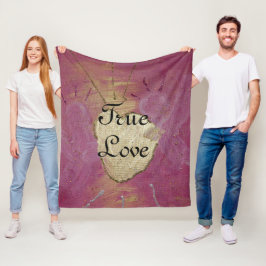 True Love Angel Wedding Fleece Deken