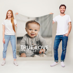 True Love Baby Photo Fleece Blanket Deken