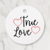 True Love Black Valentijns Bedankjes Labels (Voorkant)