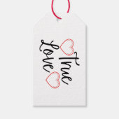 True Love Black Valentijns Cadeaulabel (Voorkant)