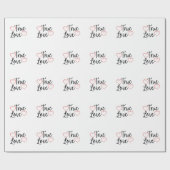 True Love Black Valentijns Cadeaupapier (Vlak)