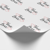 True Love Black Valentijns Cadeaupapier (Hoek)