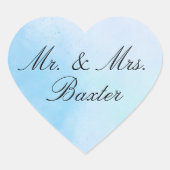 "True Love Blue"  Hart Sticker (Voorkant)