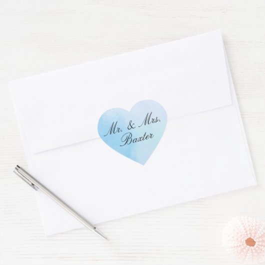 "True Love Blue"  Hart Sticker (Envelop)