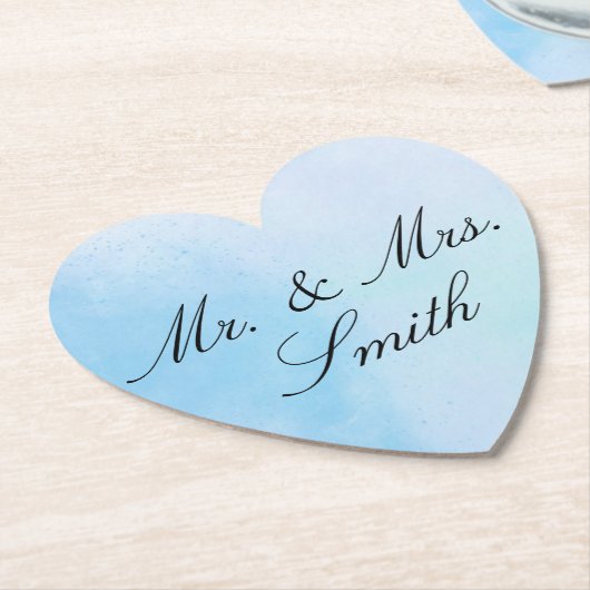 "True Love Blue" Kartonnen Onderzetters (Gekanteld)