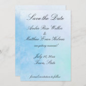 "True Love Blue" slaat de datum op Save The Date (Voorkant / Achterkant)
