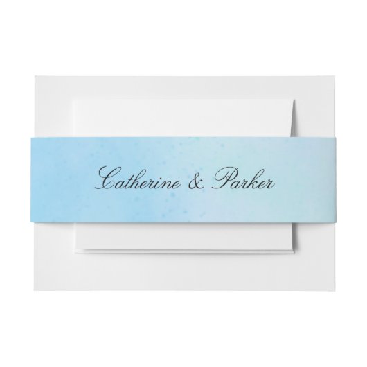 "True Love Blue" Uitnodigingen Wikkel (Voorkant Voorbeeld)