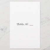 "True Love" Chinese bruiloftsmenu's (Achterkant)