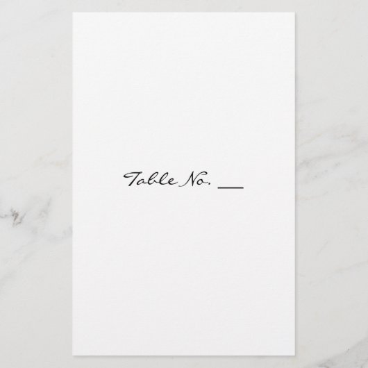 "True Love" Chinese bruiloftsmenu's (Achterkant)