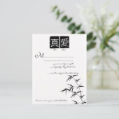 "True Love" Chinese Wedding RSVP-kaarten RSVP Kaartje (Staand voorkant)