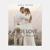 True Love Couple Familiefoto Gepersonaliseerde naa Fleece Deken (Voorkant)
