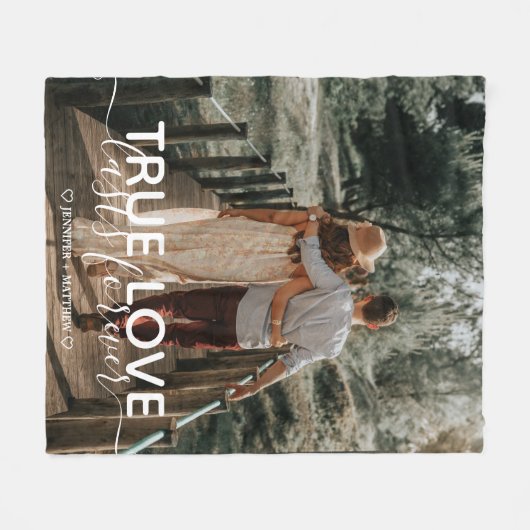 True Love Couple-foto Fleece Deken (Voorkant (Horizontaal))