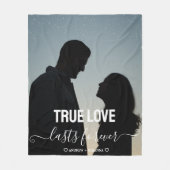 True Love Couple Photo Fleece Blanket (Voorkant)