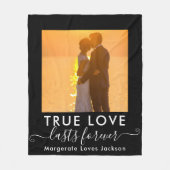 True Love Couple Photo Fleece Blanket (Voorkant)