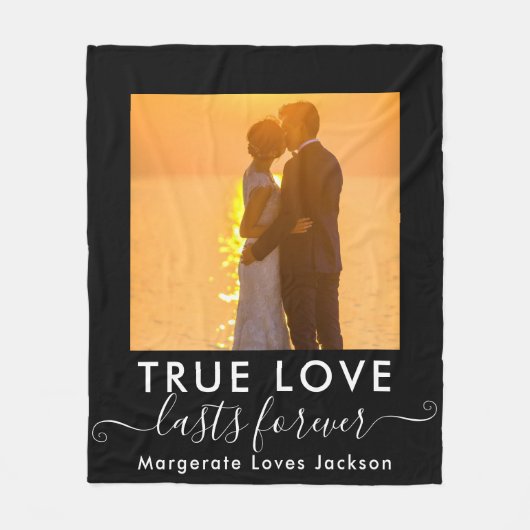 True Love Couple Photo Fleece Blanket (Voorkant)