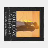 True Love Couple Photo Fleece Blanket (Voorkant (Horizontaal))