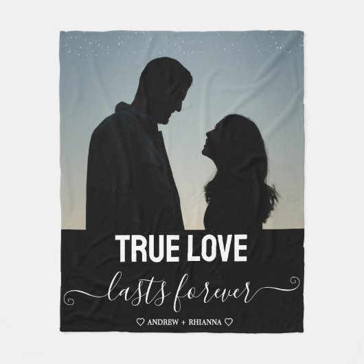 True Love Couple Photo Fleece Blanket (Voorkant)