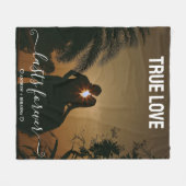 True Love Couple Photo Fleece Blanket (Voorkant (Horizontaal))