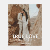 True Love Couple Photo Fleece Blanket Deken (Voorkant)
