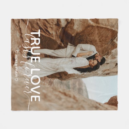 True Love Couple Photo Fleece Blanket Deken (Voorkant (Horizontaal))