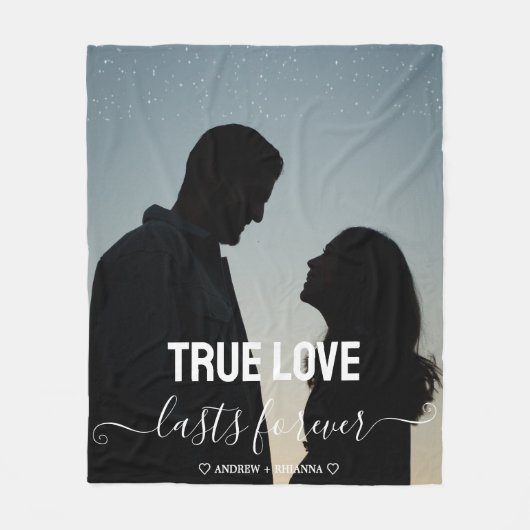 True Love Couple Photo Fleece Blanket Deken (Voorkant)