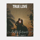 True Love Couple Photo Fleece Blanket Deken (Voorkant)