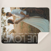 True Love Couple Photo Fleece Blanket Sherpa Deken (Voorkant (horizontaal))