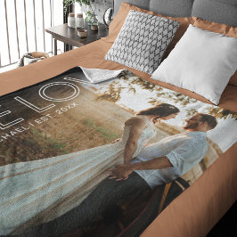 True Love Couple Photo Fleece Blanket Sherpa Deken