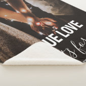 True Love Couple Photo Fleece Blanket Sherpa Deken (3/4)