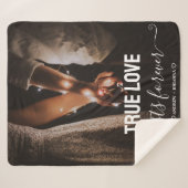 True Love Couple Photo Fleece Blanket Sherpa Deken (Voorkant (horizontaal))