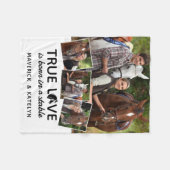 True Love Custom Paardenliefhebber 4 Foto Fleece Deken (Voorkant (Horizontaal))