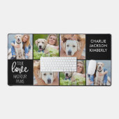 True Love Custom Pet Hondenliefhebber 4 Photo Coll Bureaumat (Keyboard & Muis)