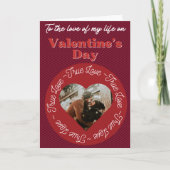 True Love Custom Photo Valentijn Card Kaart (Voorkant)