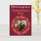 True Love Custom Photo Valentijn Card Kaart (Gele Bloem)
