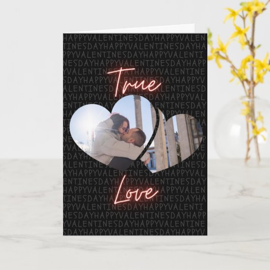 True Love Custom Photo Valentijn Kaart (Gele Bloem)