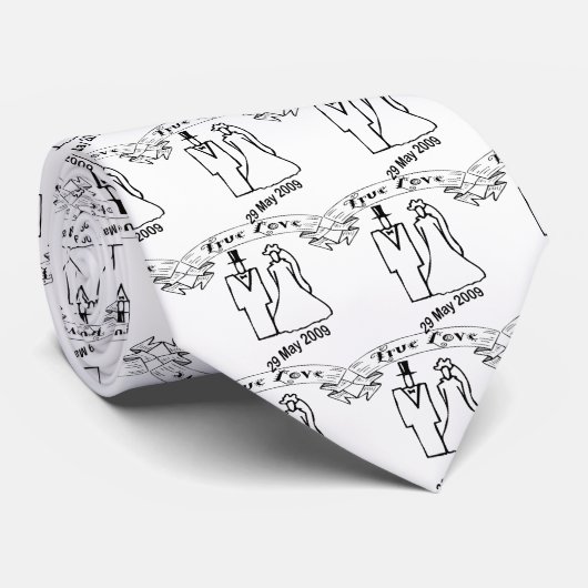 True Love Custom Stropdas (Opgerold)