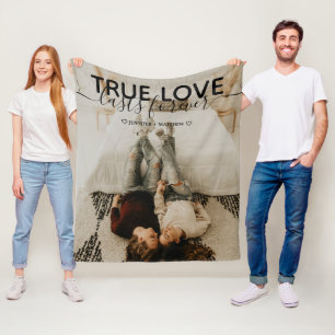 True Love Cute Couple Photo Fleece Deken