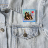 True Love - Cute Vierkante Button 5,1 Cm (In situ)