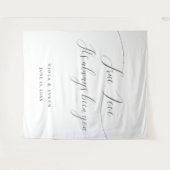 True Love Elegant Script Wedding Backdrop Banner Wandkleed (Voorkant (horizontaal))