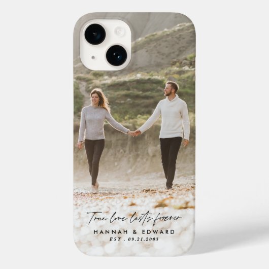 True Love-foto modern, minimaal persoonlijk cadeau Case-Mate iPhone Case (Achterkant)