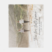 True Love-foto modern, minimaal persoonlijk cadeau Fleece Deken (Voorkant)