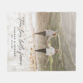 True Love foto modern, minimaal persoonlijk cadeau Fleece Deken (Voorkant (Horizontaal))