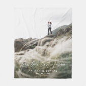 True Love-foto modern, minimaal persoonlijk cadeau Fleece Deken (Voorkant)