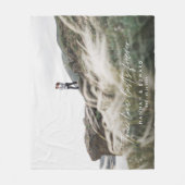 True Love foto modern, minimaal persoonlijk cadeau Fleece Deken (Voorkant)