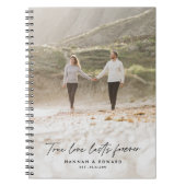 True Love-foto modern, minimaal persoonlijk cadeau Notitieboek (Voorkant)